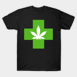 Green Medical Marijuana Cross | Weed Medicine T-Shirt